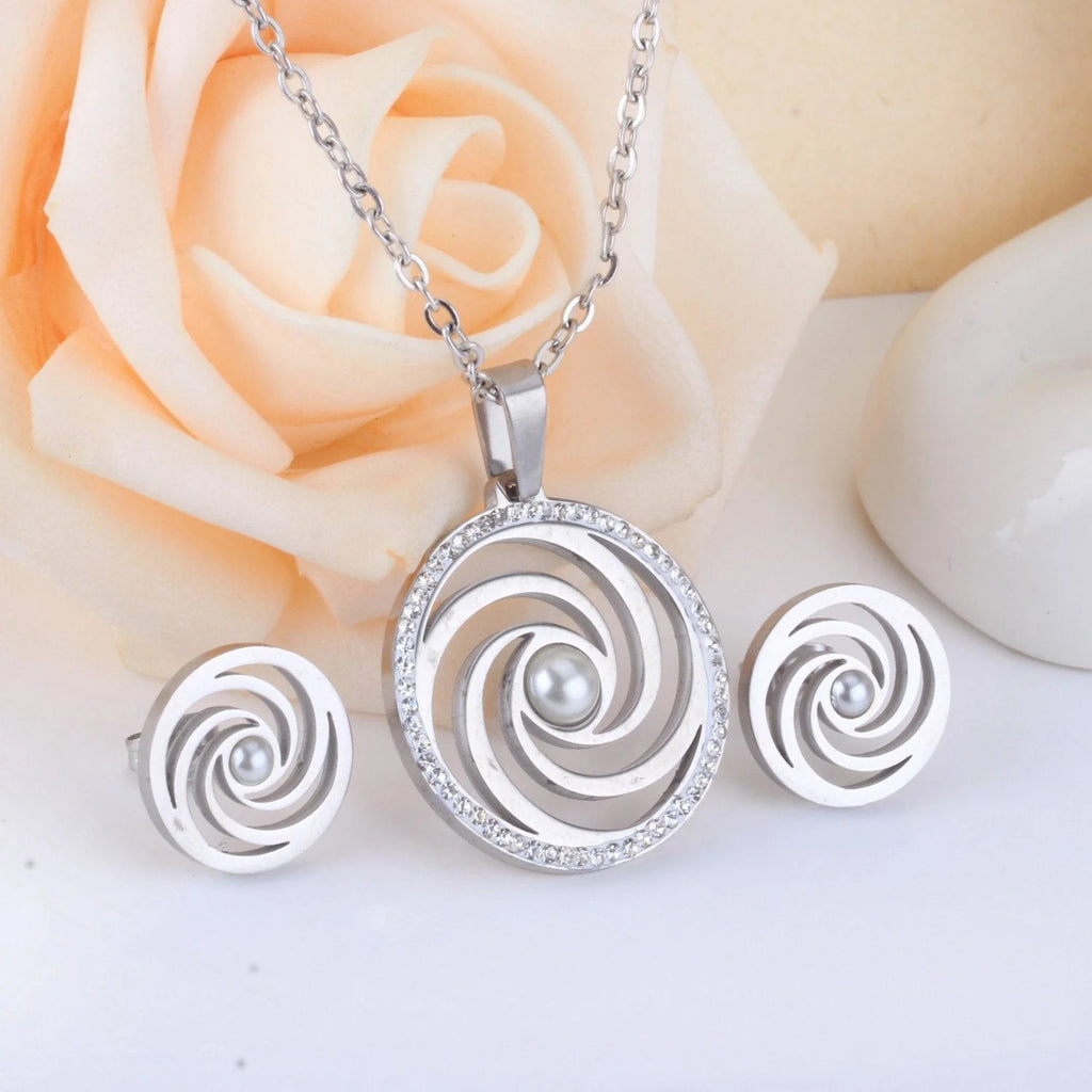 Eleanor Crystal Swirl Statement Set| Buy Set or Individual