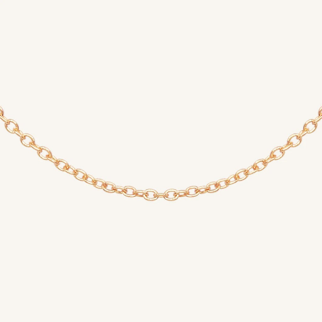 Aisling 1mm Dainty Cable Chain	Necklace 45+5cm