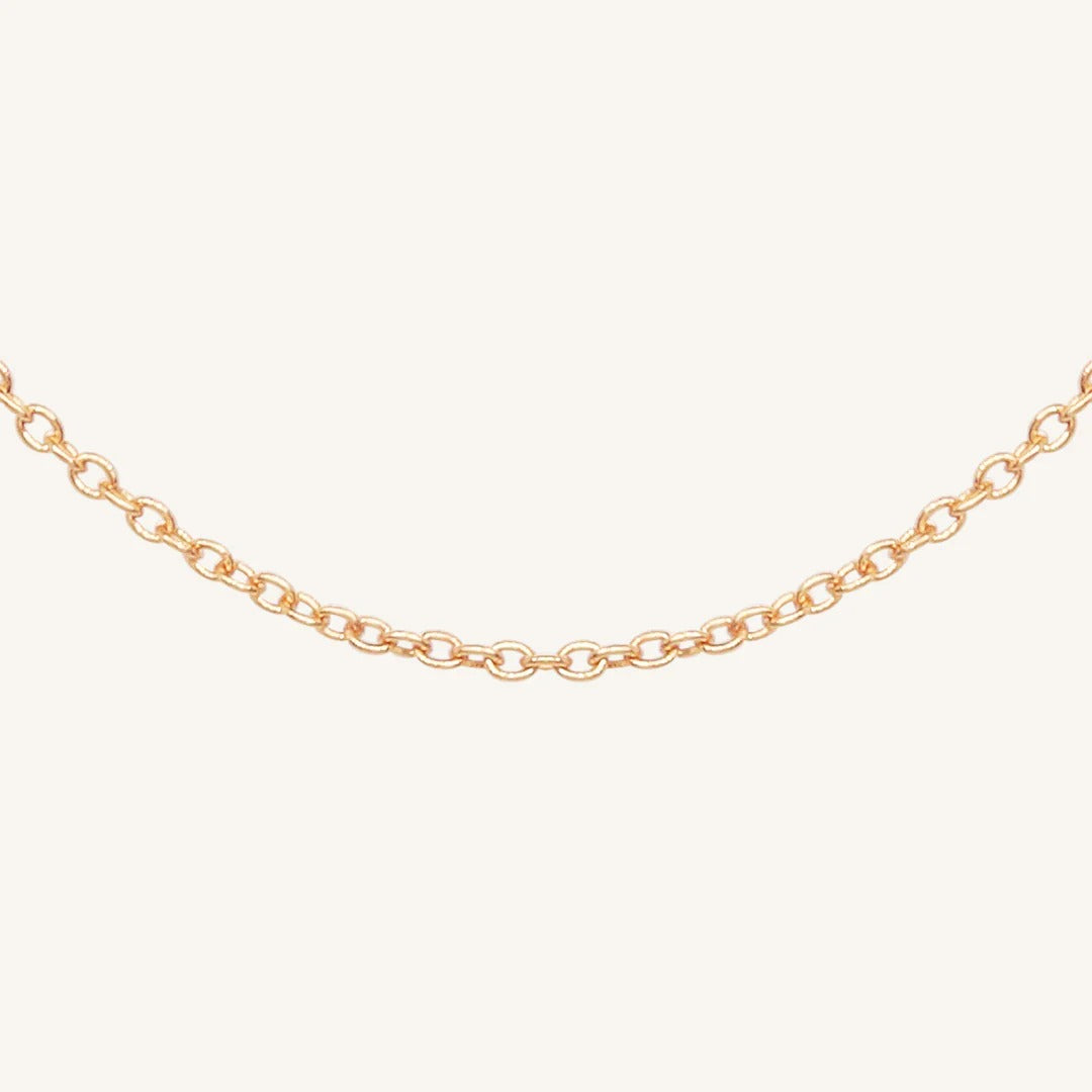 Aisling 1mm Dainty Cable Chain	Necklace 45+5cm