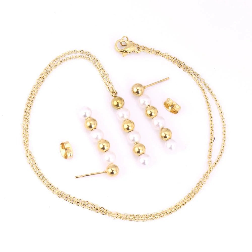 Laurel Lustrous Pearl Linear Drop Set| Buy Set or Individual