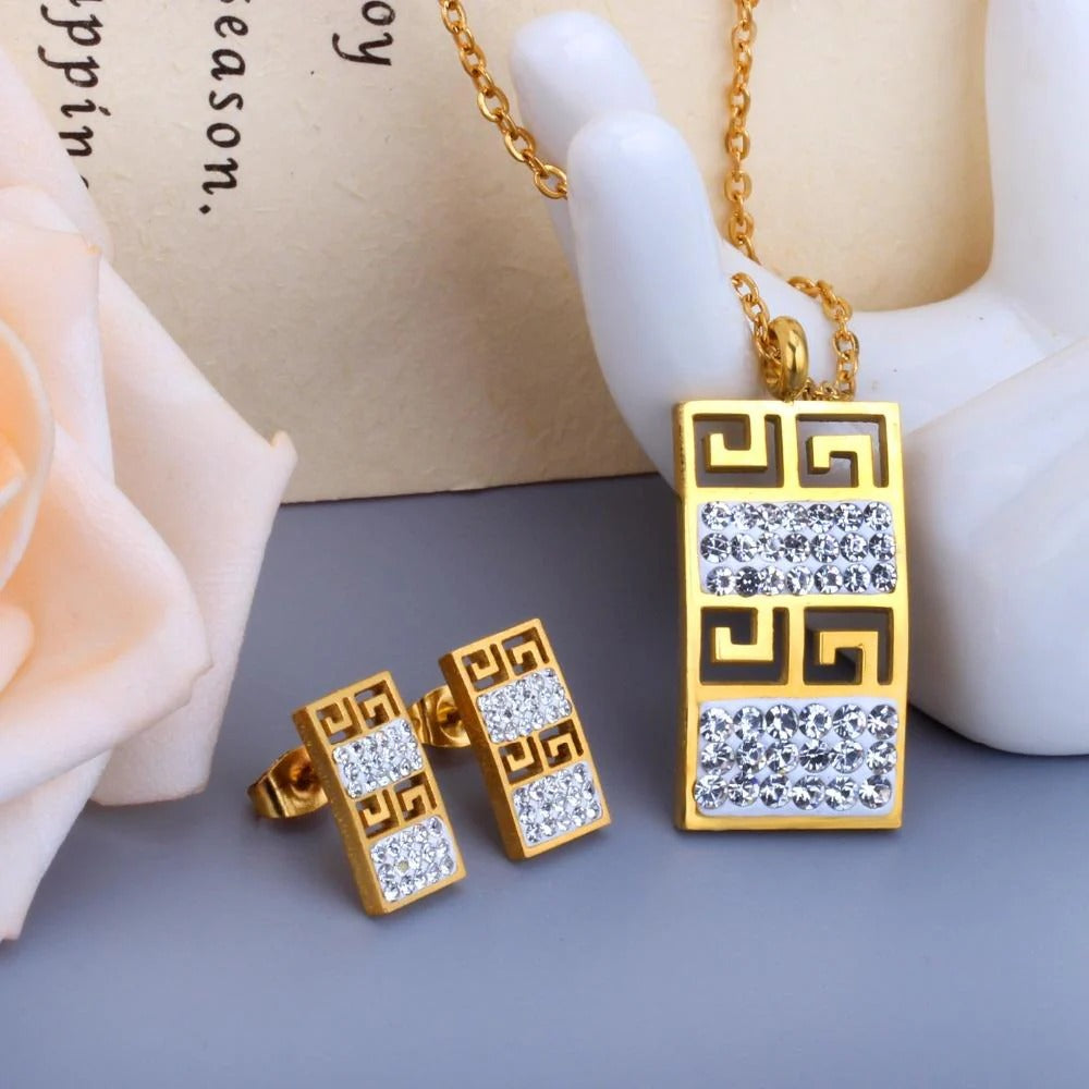 Phebe Geometric Pavé Set | Buy Set or Individual