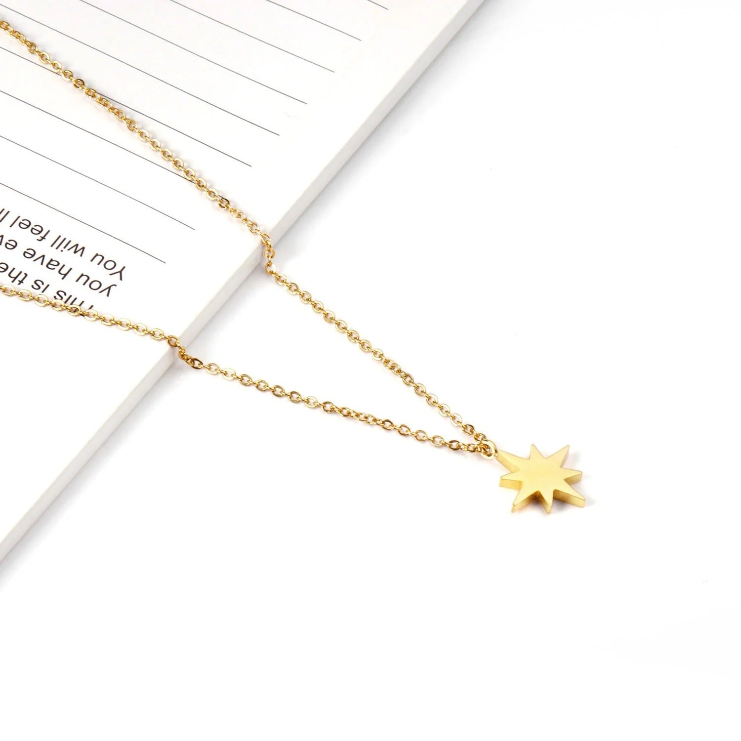 Everly Star Necklace | Waterproof 18k Gold & Silver