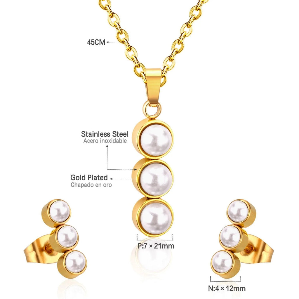 Lana Linear Pearl Drop Set | Buy Set or Individual