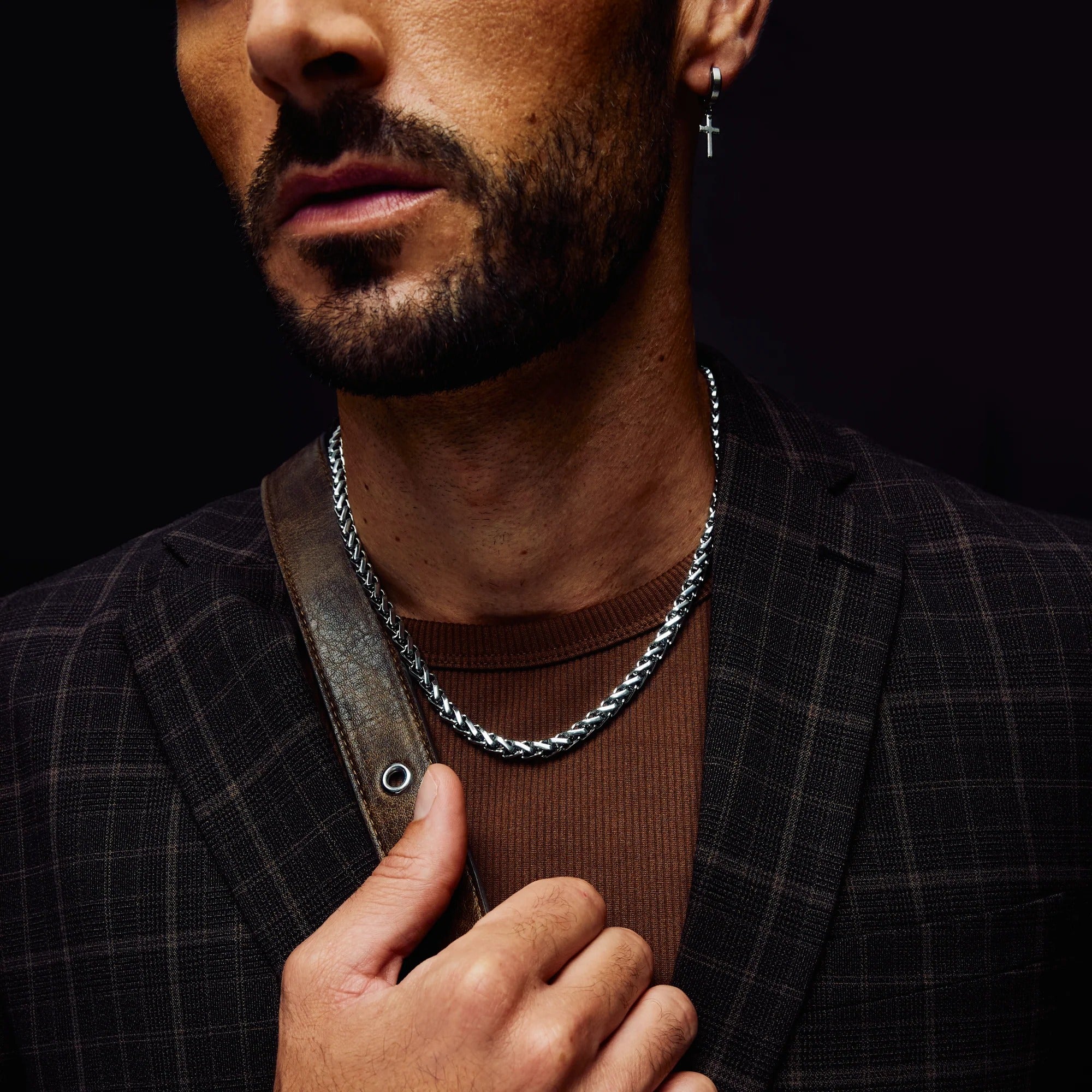 Vera Cross Huggie Hoops