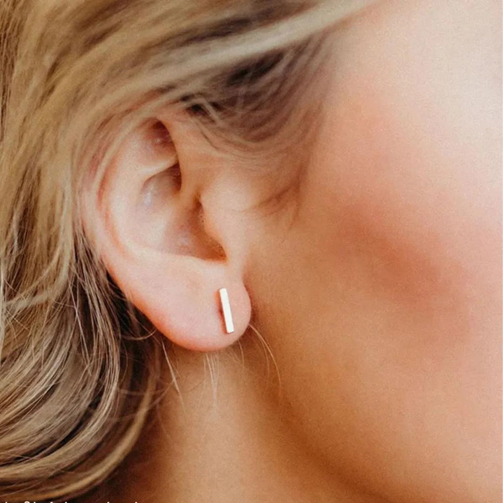 Arlo Long Bar Studs | Waterproof Steel Silver