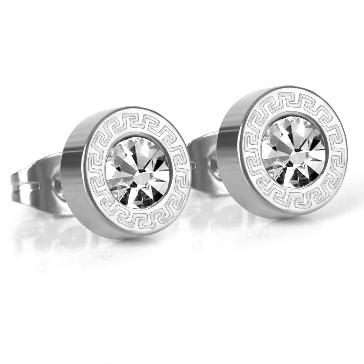 Elisa Roman Numeral CZ Round	Studs