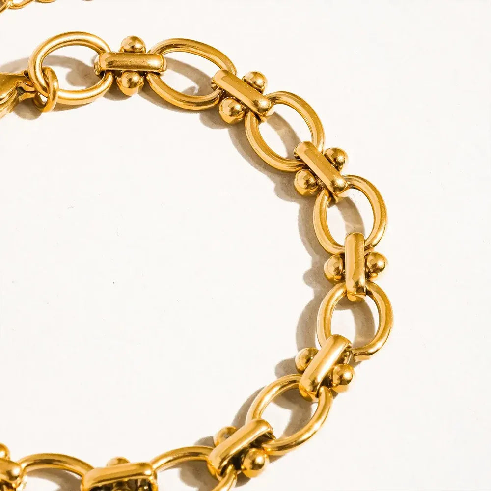 Emberly Anchor Chain Bracelet | Waterproof 18k Gold