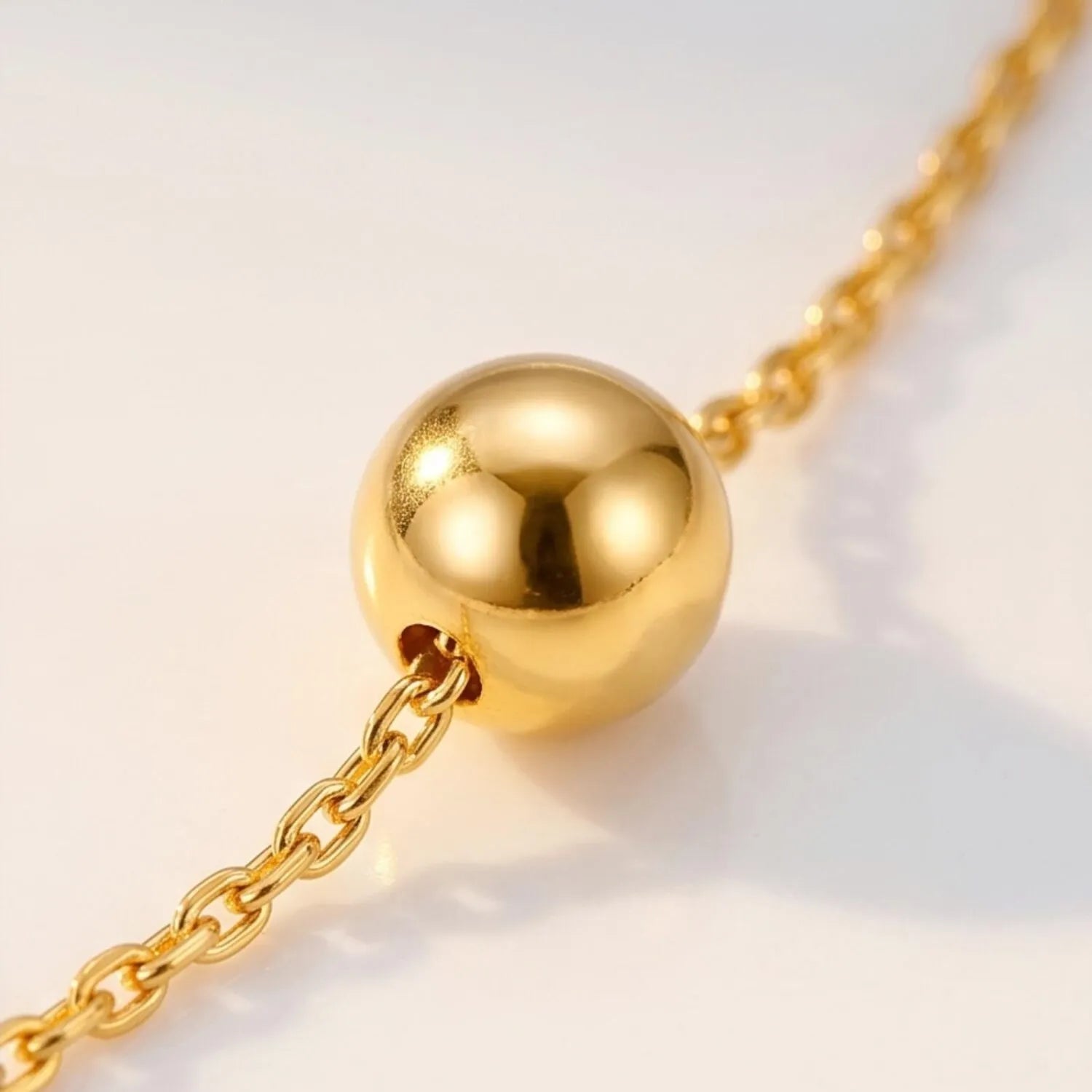 Balth Beaded Chain Necklace | Waterproof 18k Gold