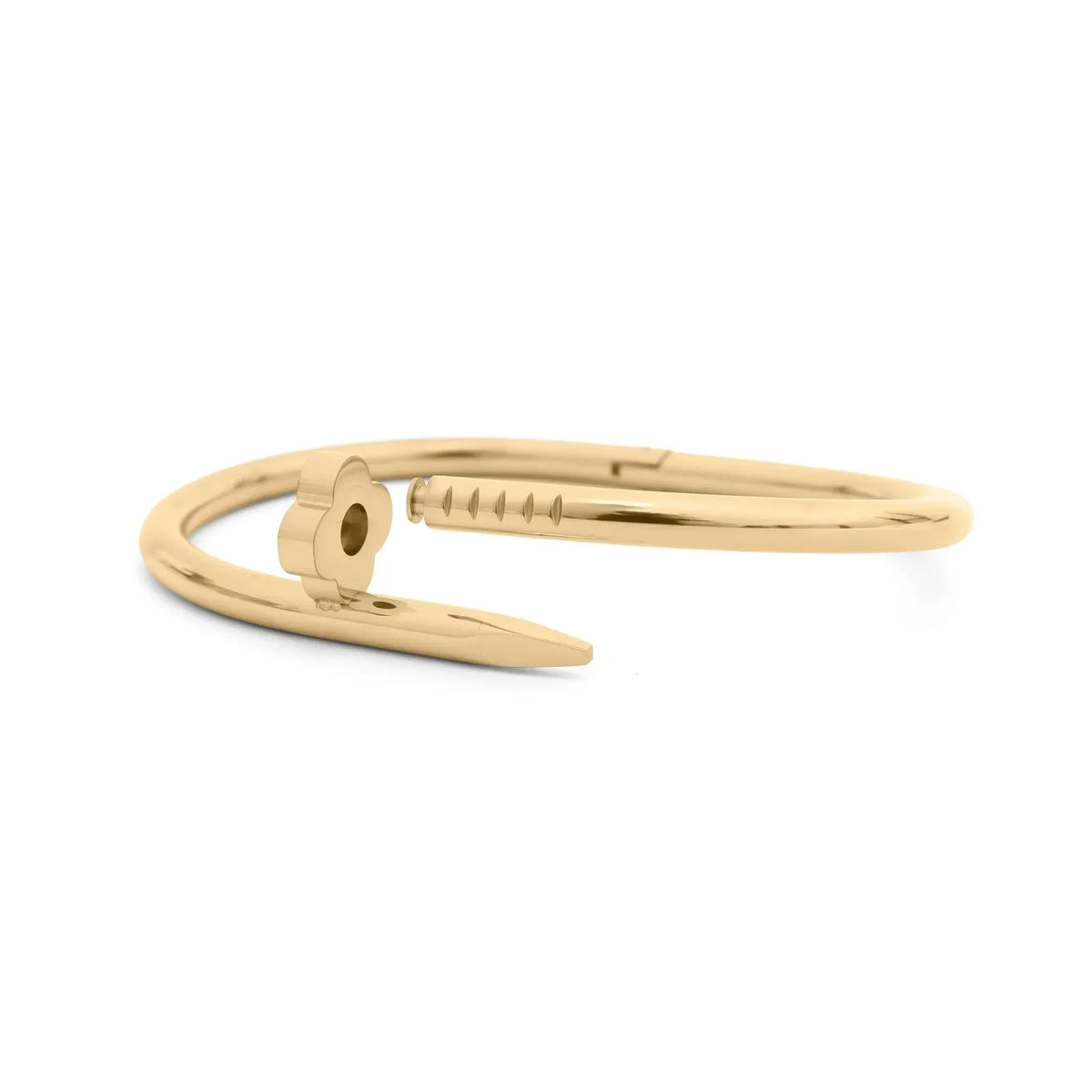 Nova Clover Nail Hinged Bangle Bracelet | Waterproof 18k Gold