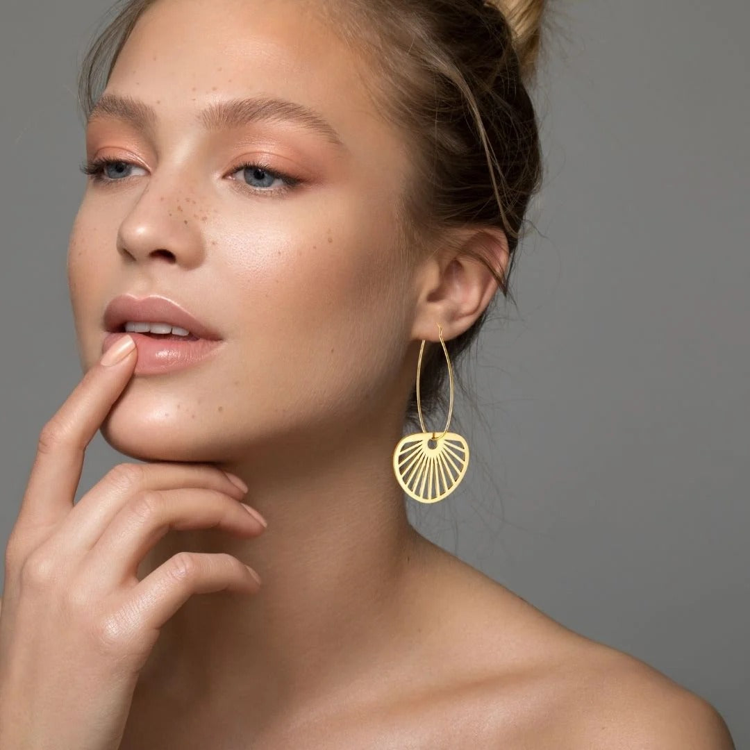 Brooke Filigree Hoops | Waterproof 18K Gold & Silver