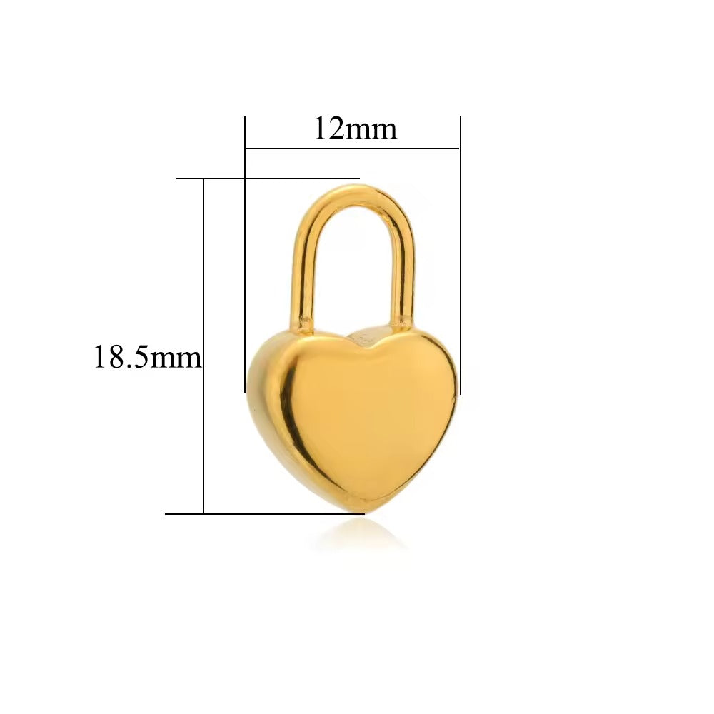 Quinn Waterproof Commitment Lock Charm 18.5mm Gold