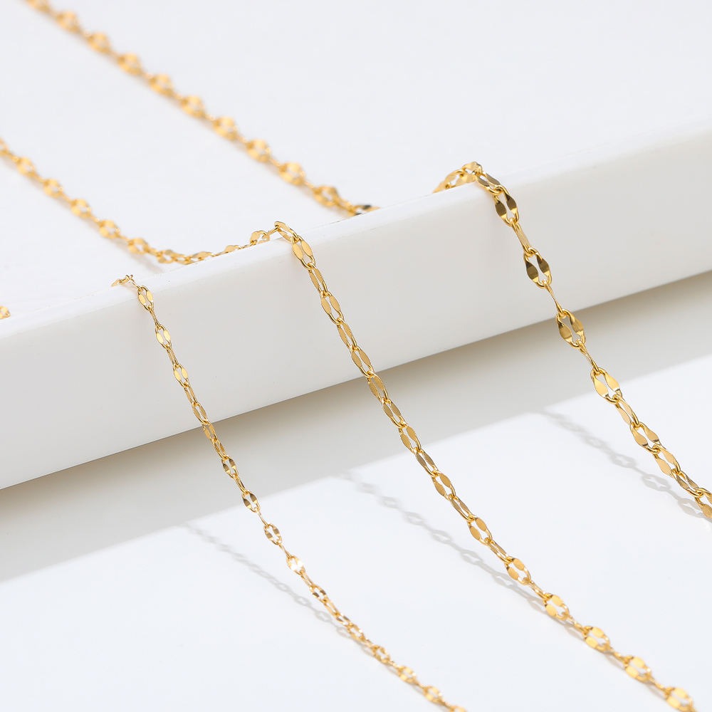 Devin Custom Cut Dapped Bar Chain 1.3mm Wide