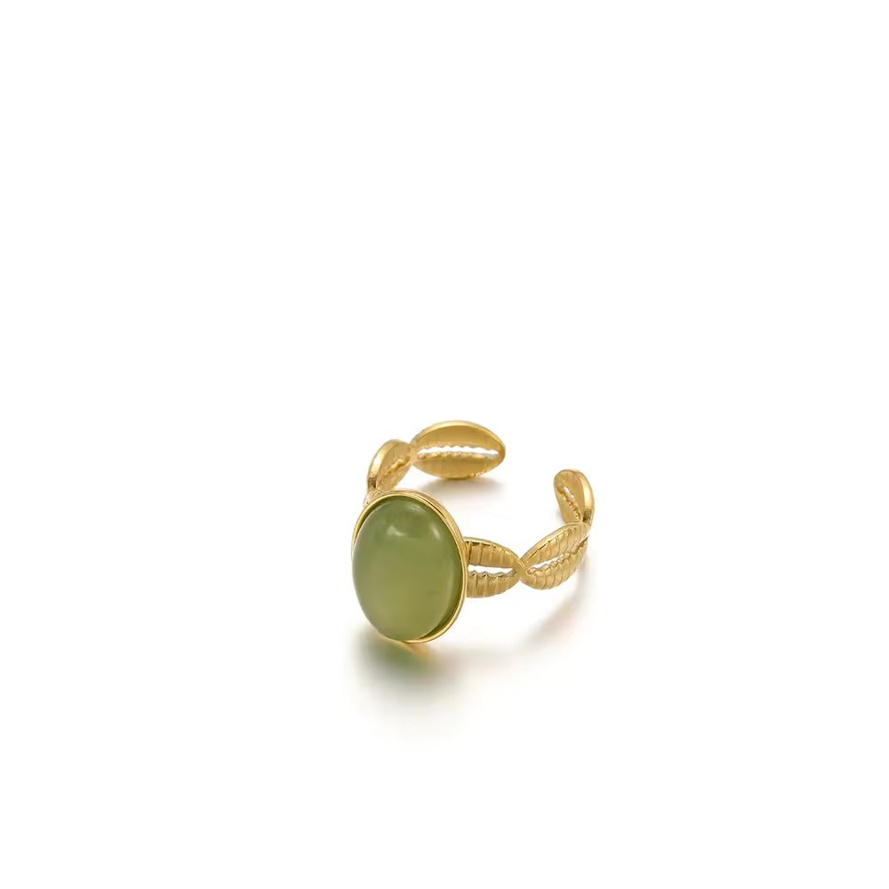 Murphy Peridot Green Resizable Ring Gold