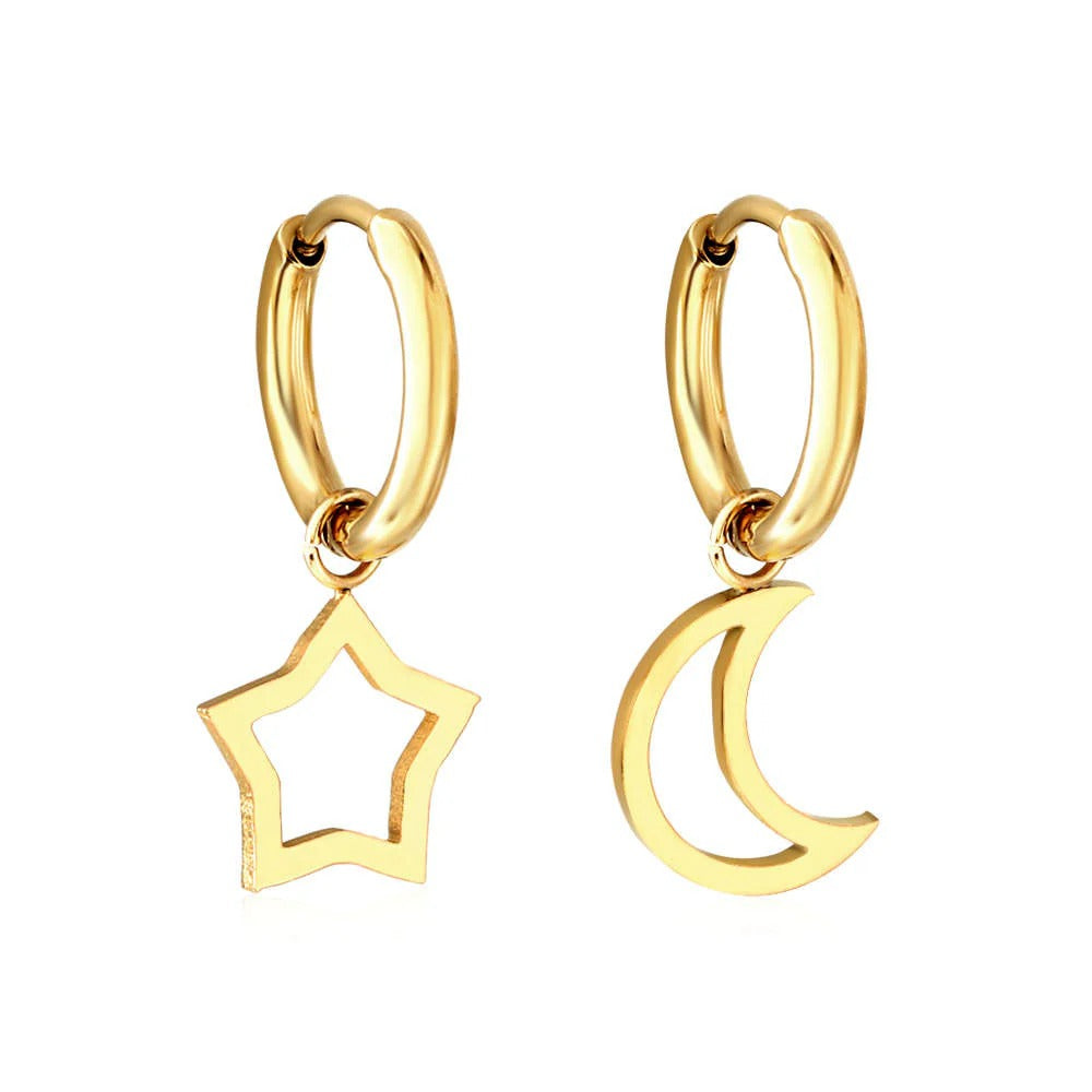 Forge Moon Star Huggie Hoops