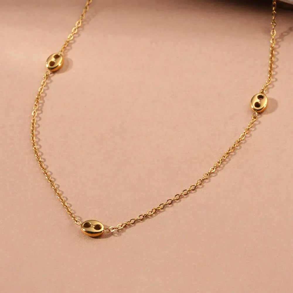 Graine De Café Chain Necklace | Waterproof 18k Gold