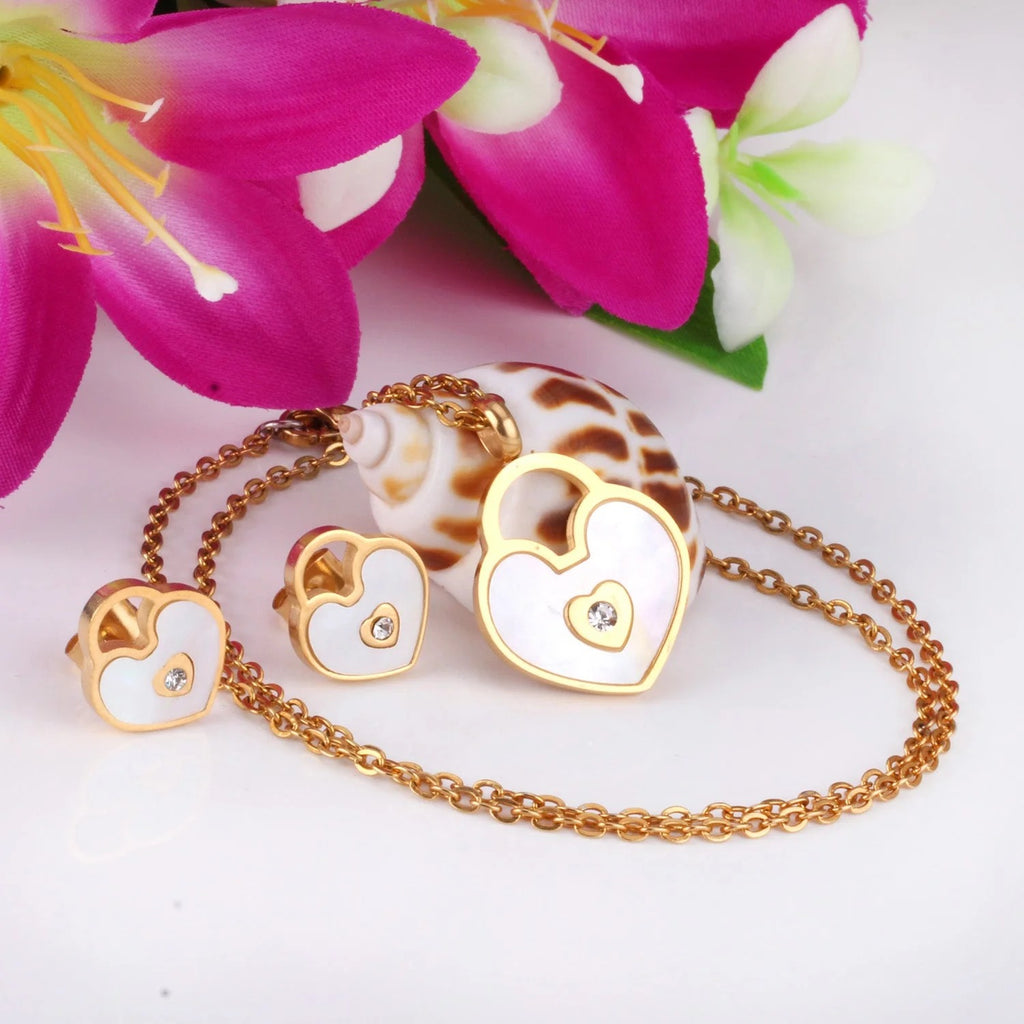 Nala Radiant Pearl Inlay Padlock Set | Buy Set or Individual