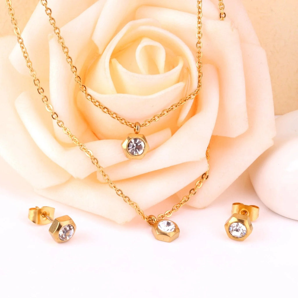 Felicity Honeycomb Bezel Solitaire Set | Buy Set or Individual