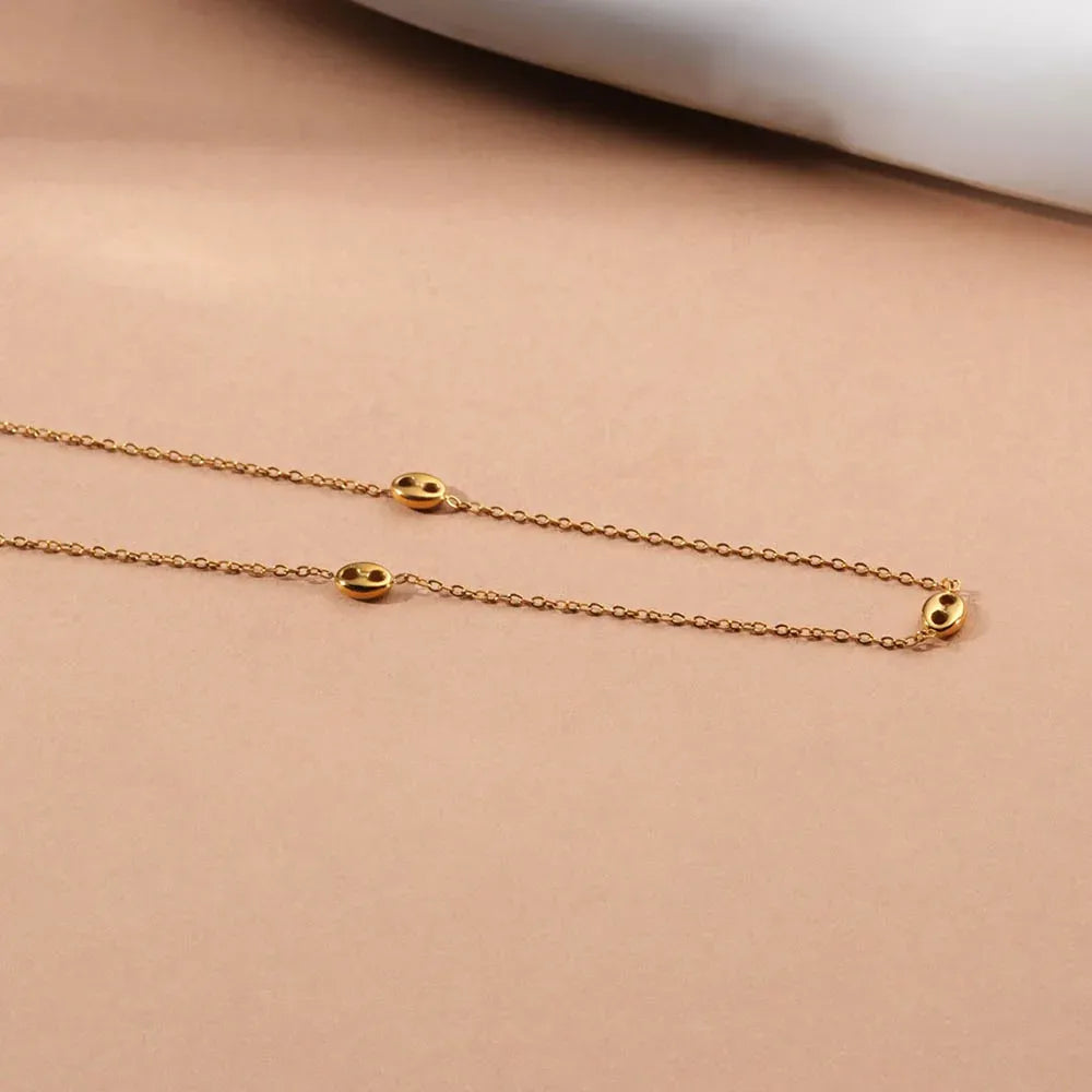 Graine De Café Chain Necklace | Waterproof 18k Gold