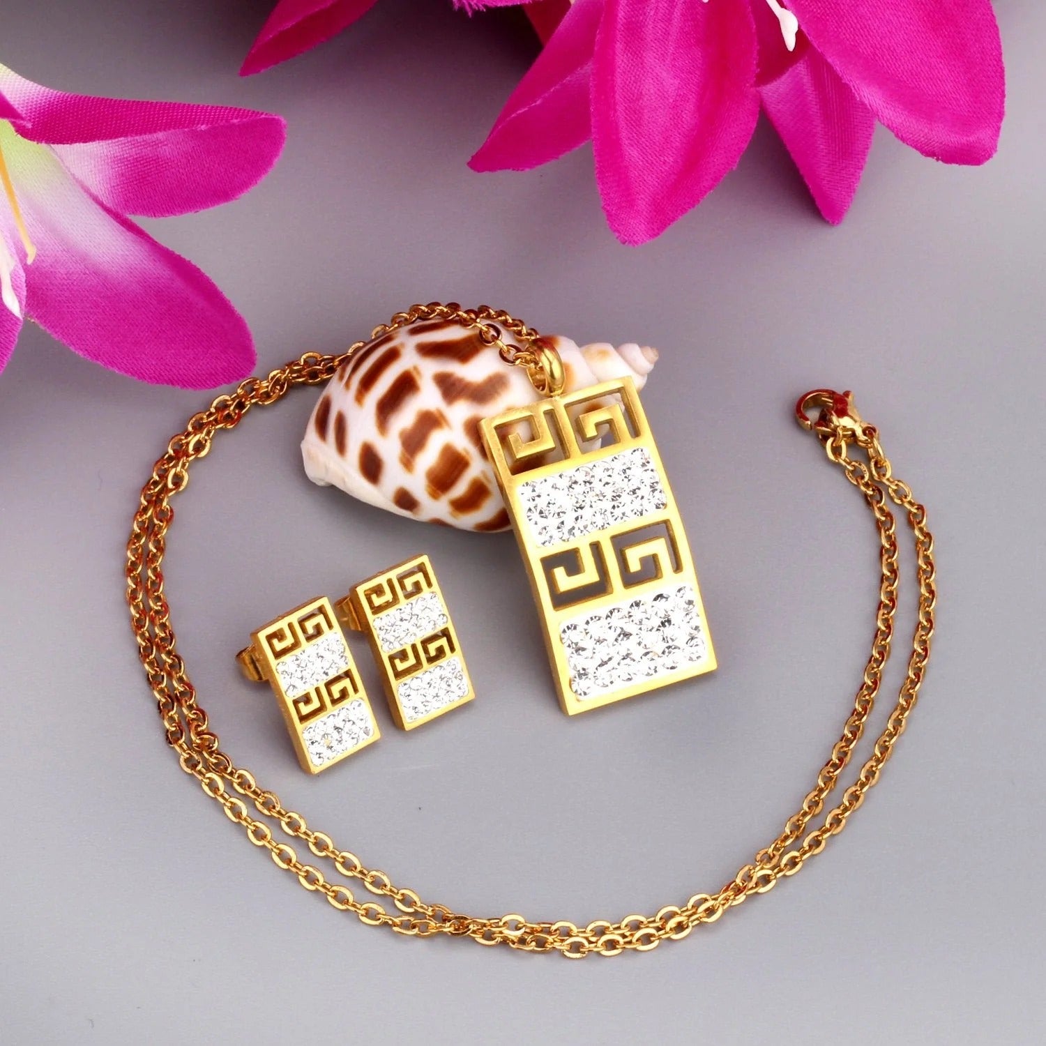Phebe Geometric Pavé Set | Buy Set or Individual