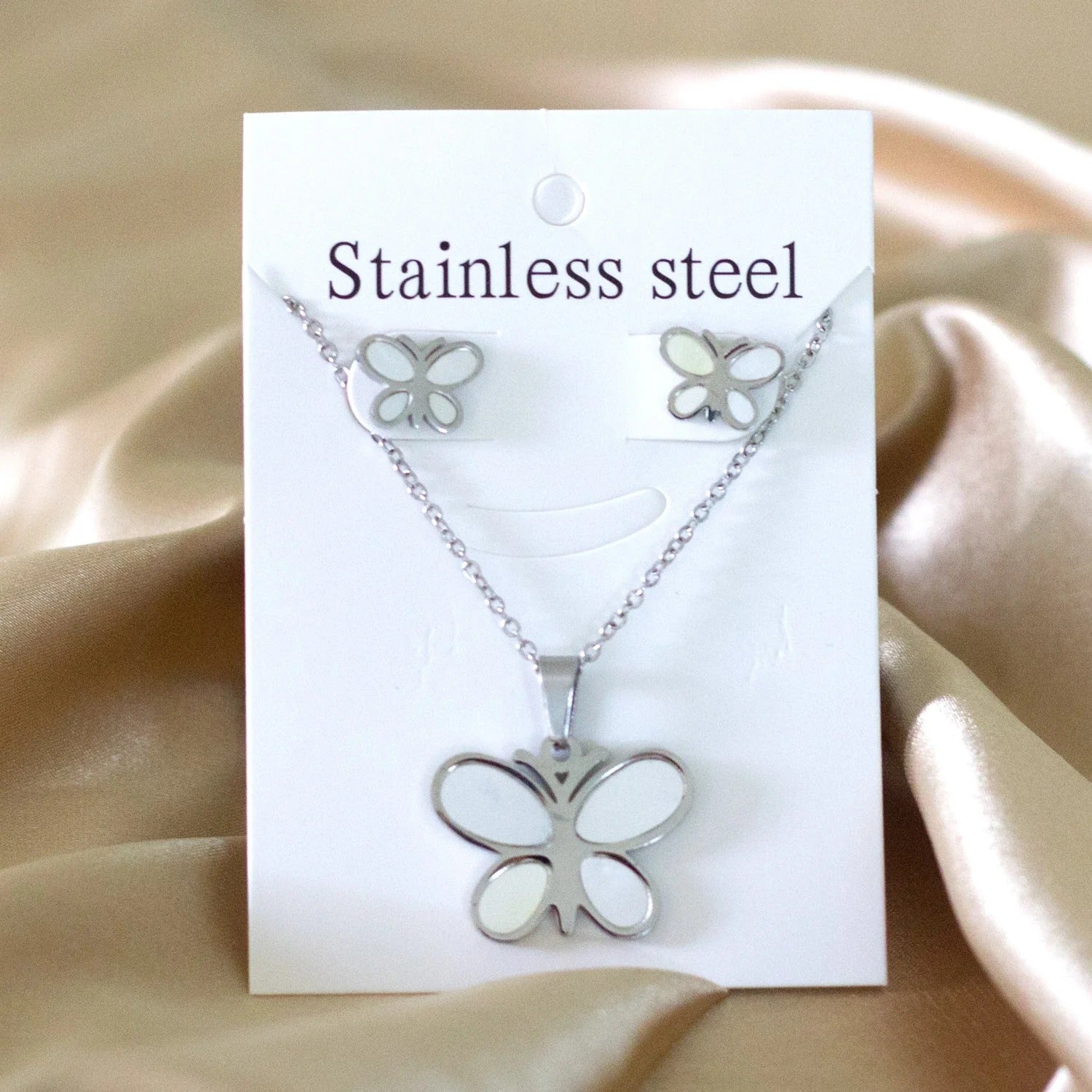 Mya Lustrous Pearl Inlay Butterfly Set | Buy Set or Individual