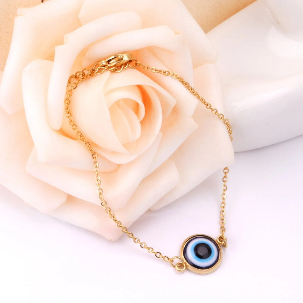Blossom Evil Eye Bracelet | Waterproof 18k Gold & Silver