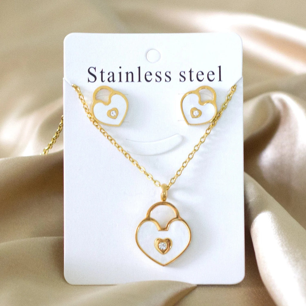 Nala Radiant Pearl Inlay Padlock Set | Buy Set or Individual