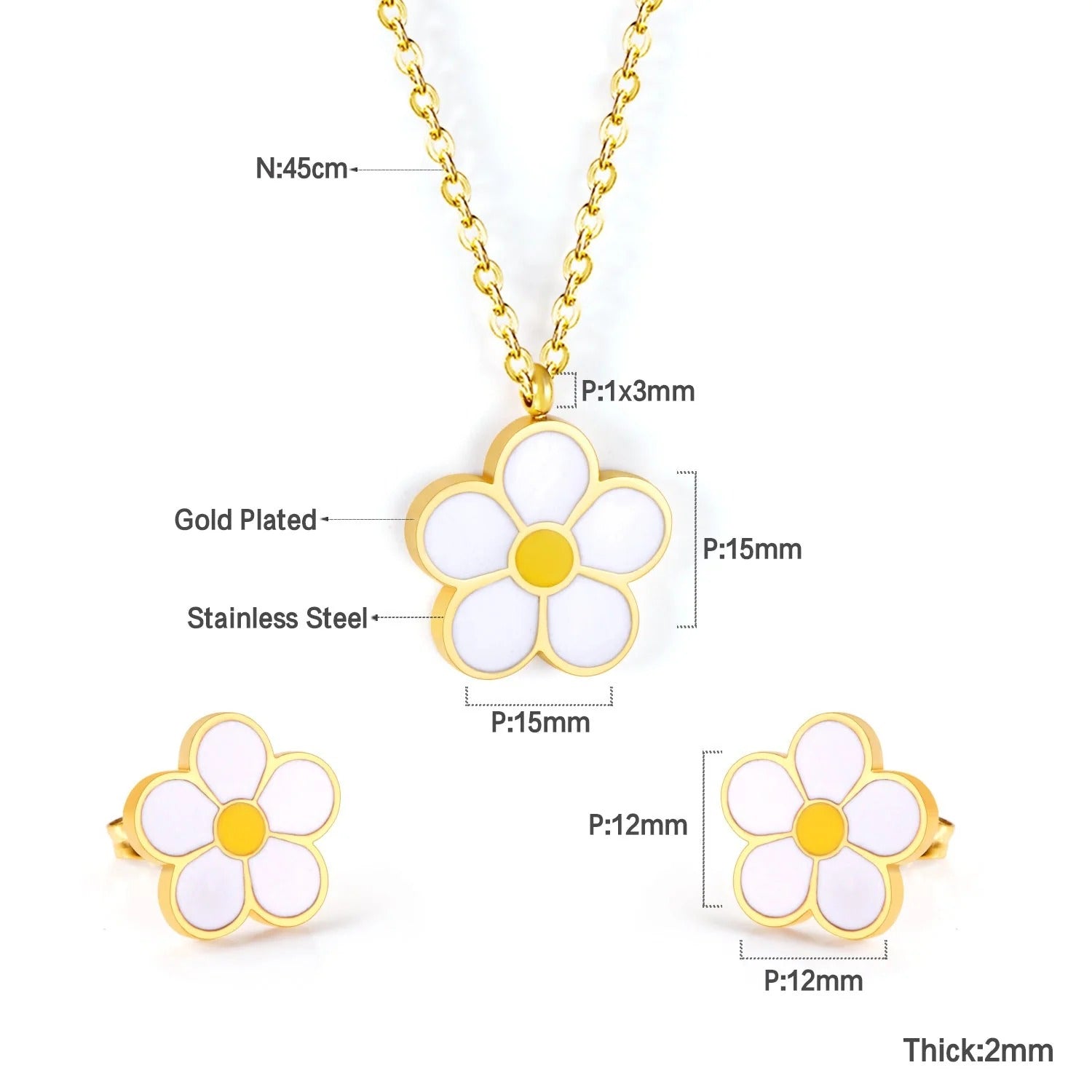 Trui Daisy Motif Drop Set | Buy Set or Individual