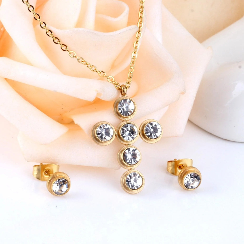 Edan Bezel Crystal Cross Set | Buy Set or Individual