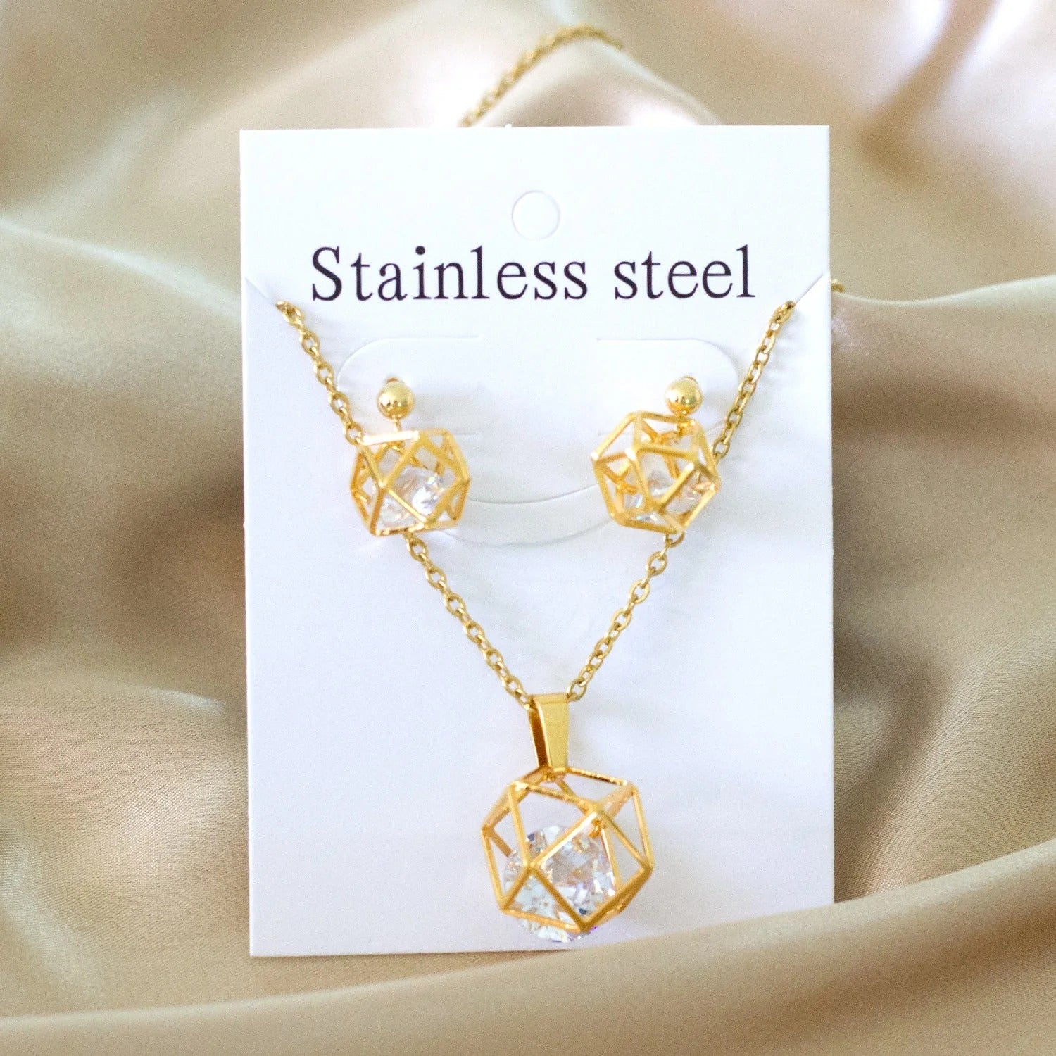 Veda Hexagonal Cage Crystal Set | Buy Set or Individual