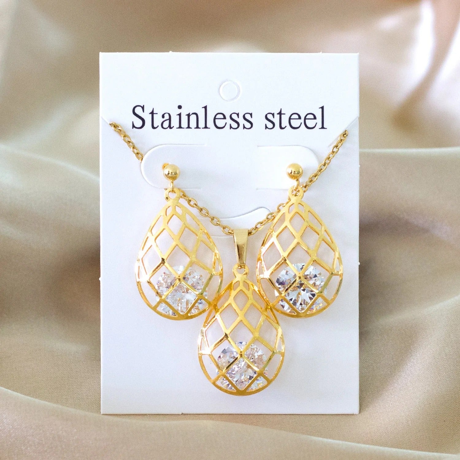 Palome Teardrop Cage Crystal Set | Buy Set or Individual