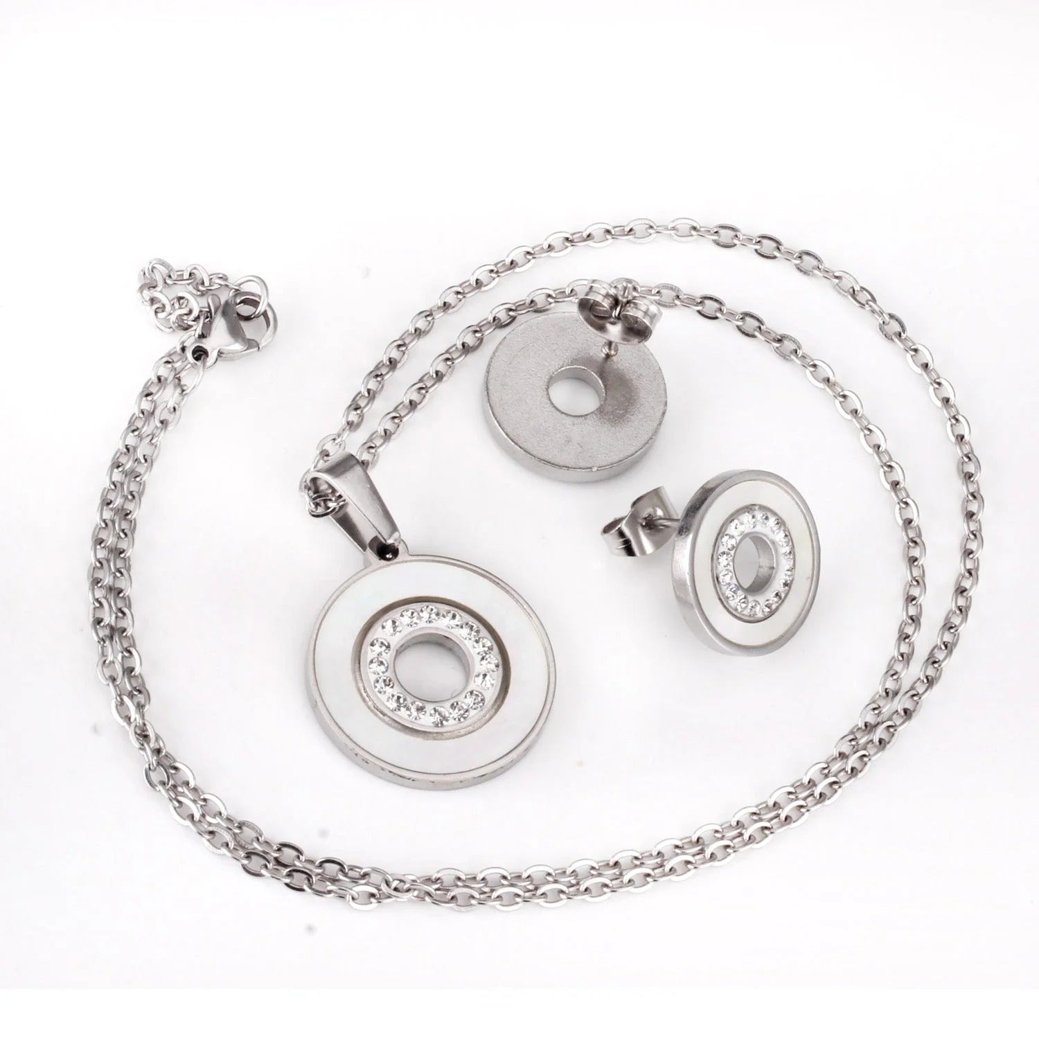 Nell Pearl & Pavé Inner Halo Set | Buy Set or Individual