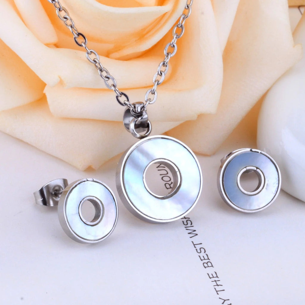 Mira Lustrous Pearl Inlay Halo Set | Buy Set or Individual