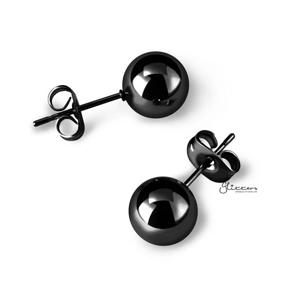 Athena Round Button Studs | Waterproof 18k Gold, Silver & Black