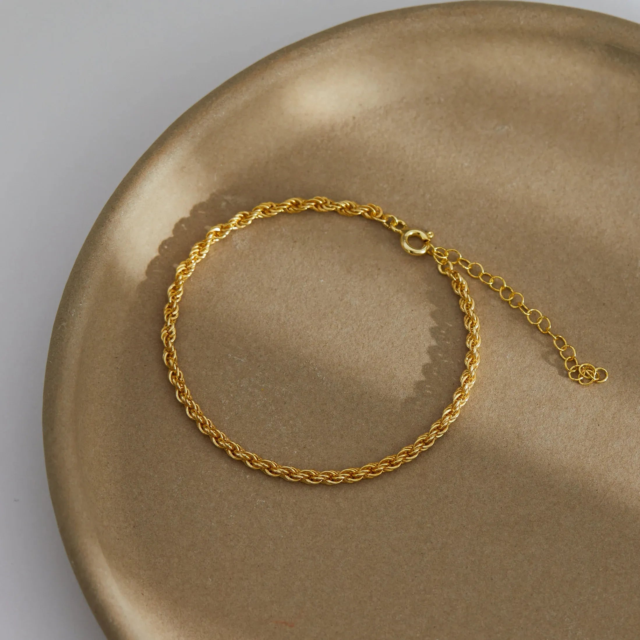 Callie Twisted Rope Bracelet | Waterproof 18k Gold