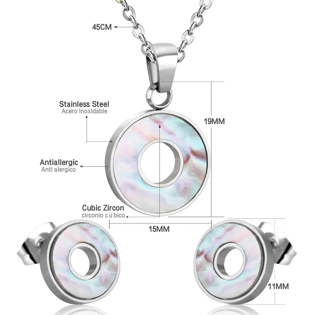 Mira Lustrous Pearl Inlay Halo Set | Buy Set or Individual