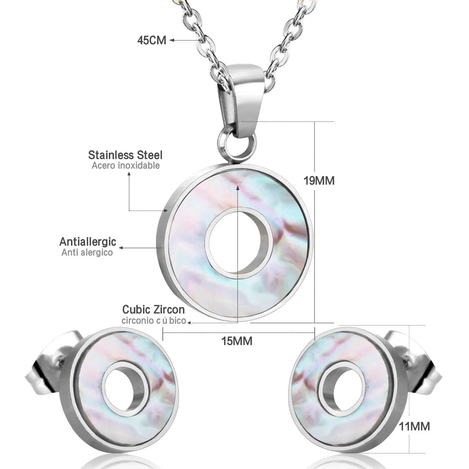 Mira Lustrous Pearl Inlay Halo Set | Buy Set or Individual