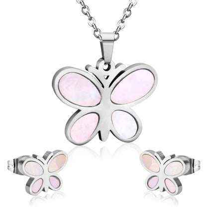 Mya Lustrous Pearl Inlay Butterfly Set | Buy Set or Individual