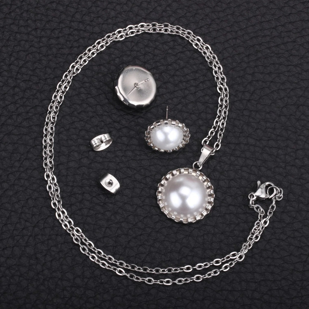 Kiki White Pearl Encased Medallion Set | Buy Set or Individual