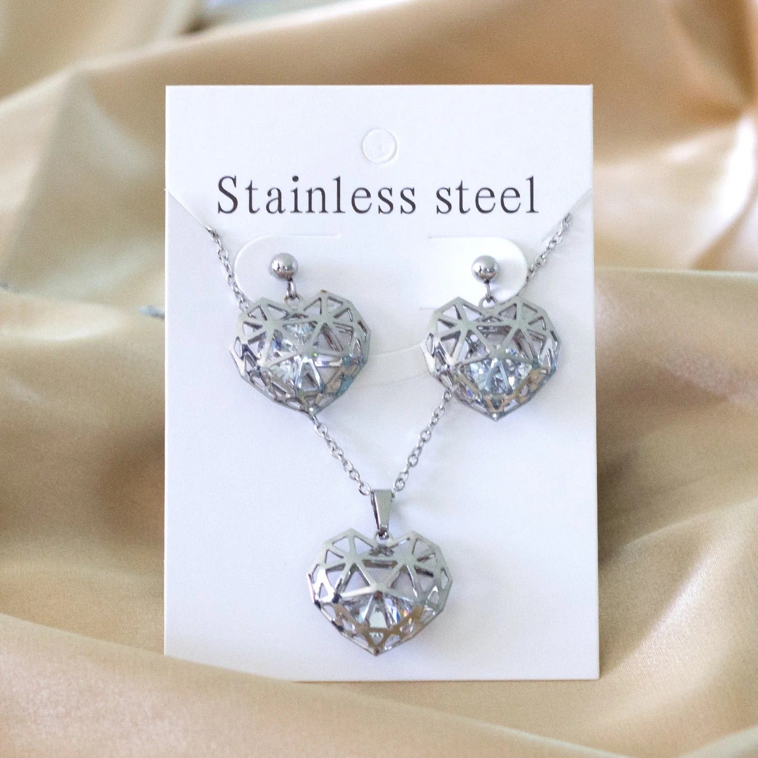 Norey Heart in Cage Crystal Set | Buy Set or Individual