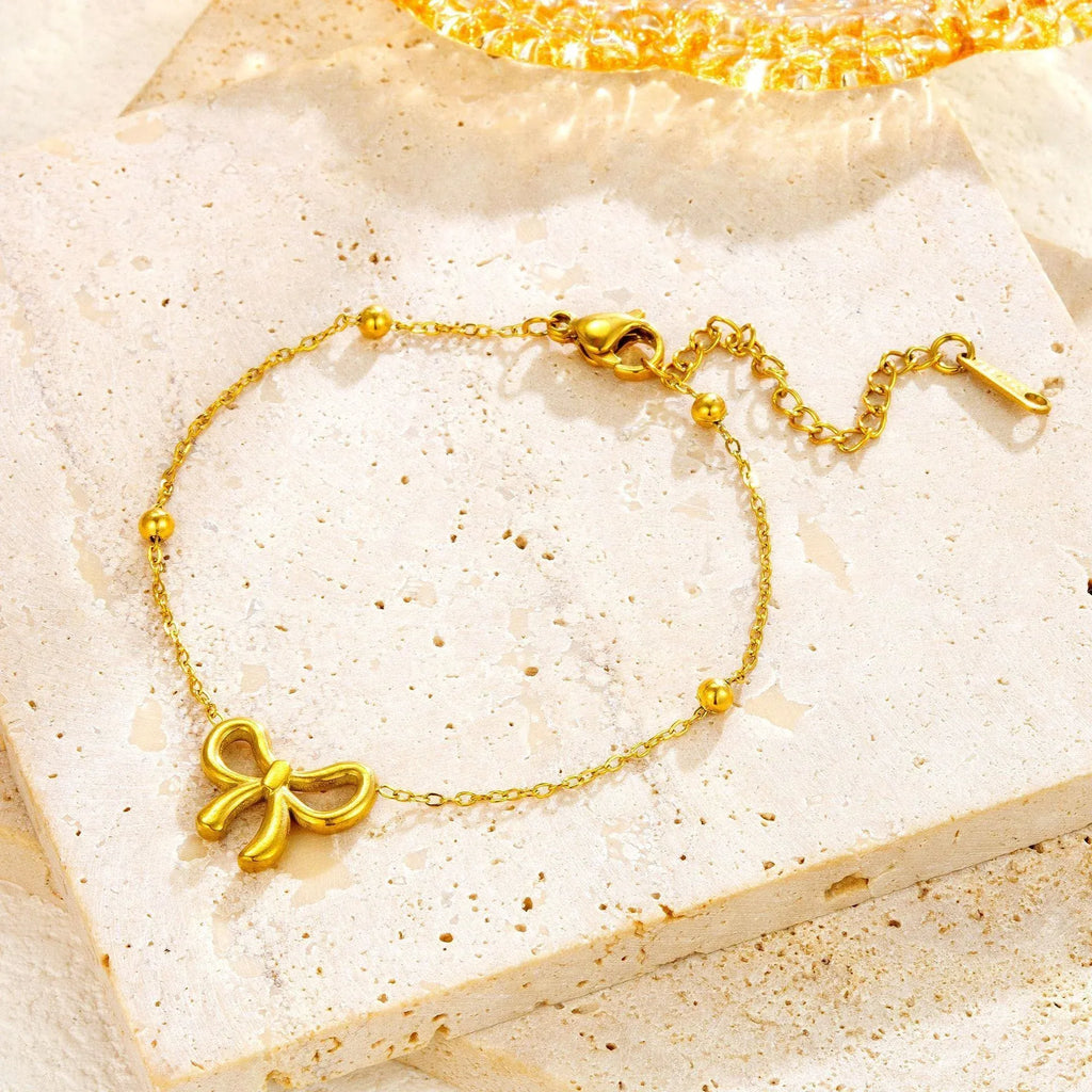 Bettie Bow Tie Bracelet | Waterproof 18k Gold