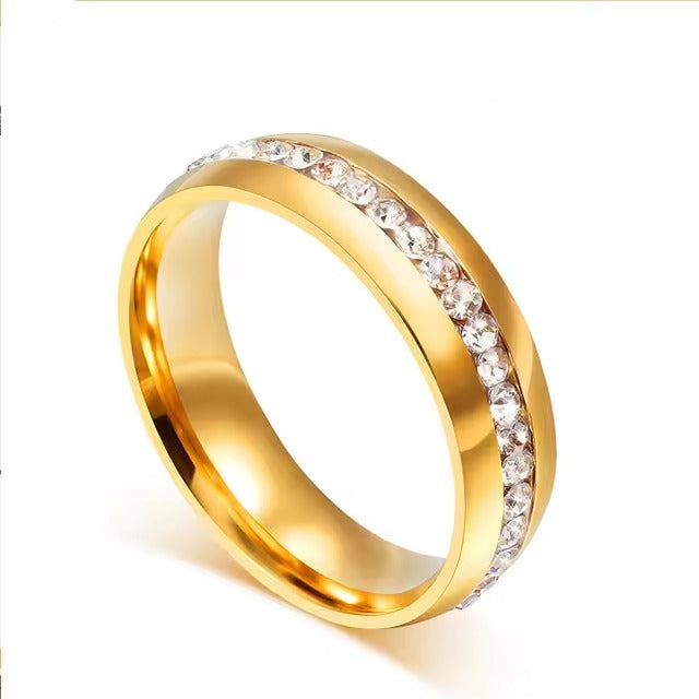 Lili Jewelled Band Ring | Waterproof 18K Gold & Silver