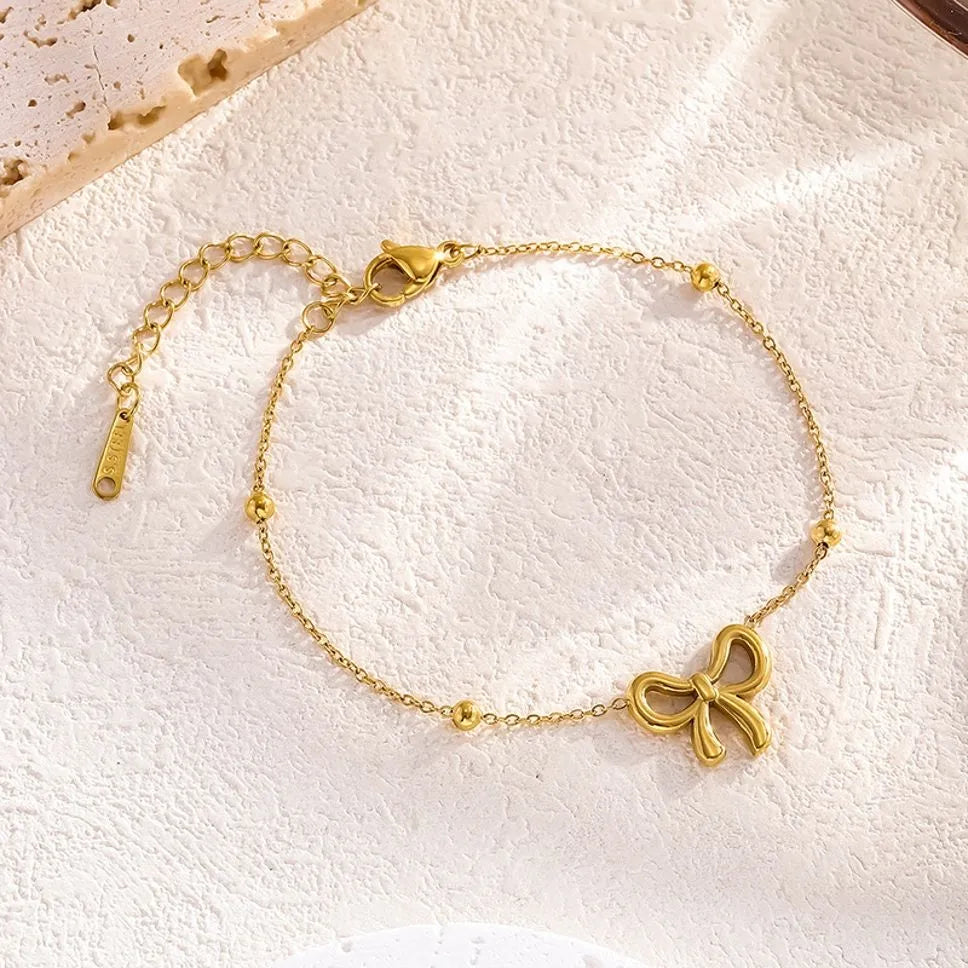 Bettie Bow Tie Bracelet | Waterproof 18k Gold