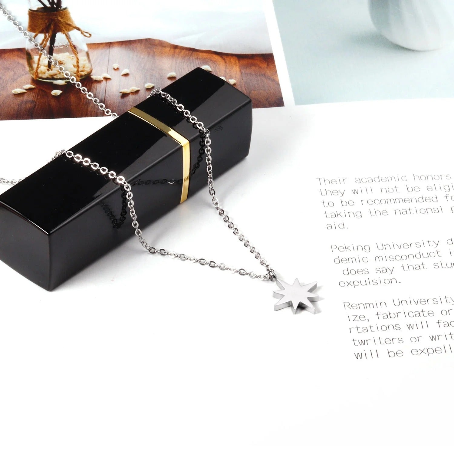 Everly Star Necklace | Waterproof 18k Gold & Silver