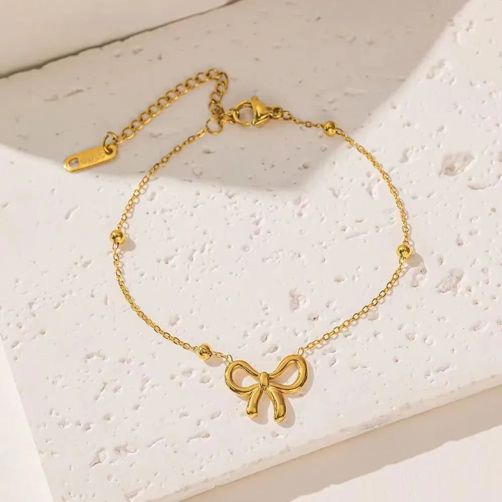 Bettie Bow Tie Bracelet | Waterproof 18k Gold