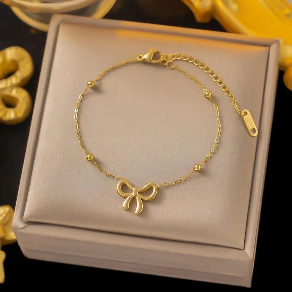 Bettie Bow Tie Bracelet | Waterproof 18k Gold