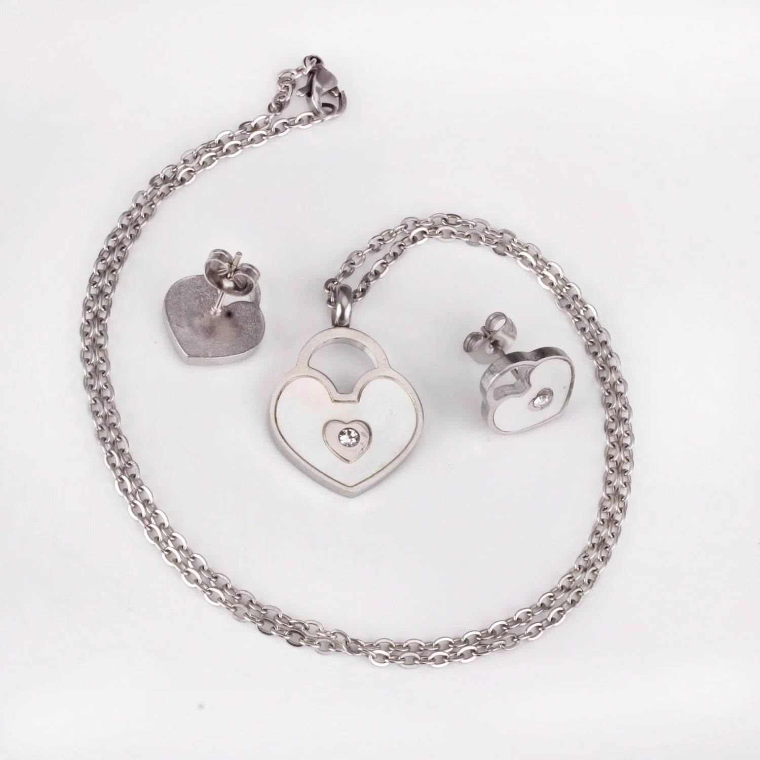 Nala Radiant Pearl Inlay Padlock Set | Buy Set or Individual
