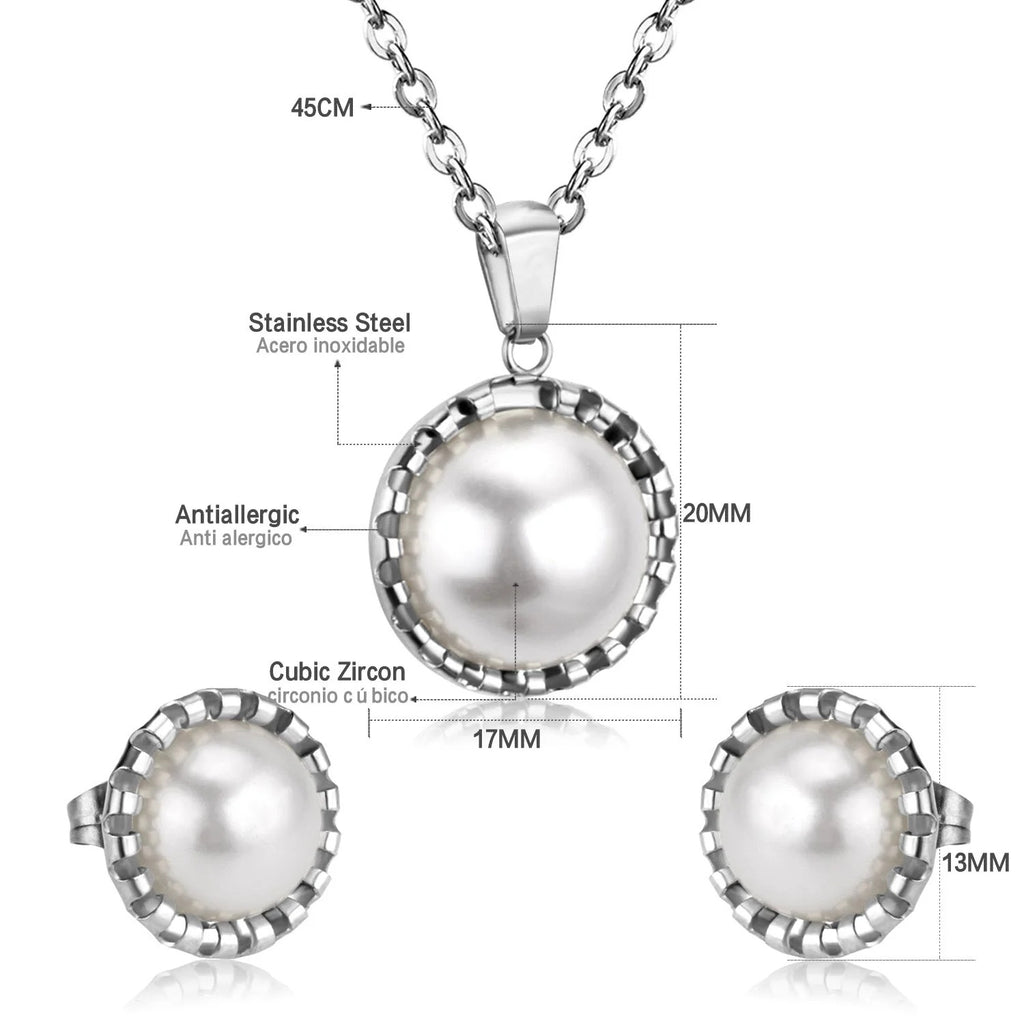 Kiki White Pearl Encased Medallion Set | Buy Set or Individual