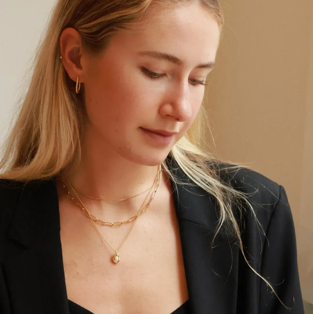 Blaire Pearl Pendant Necklace | Waterproof 18k Gold