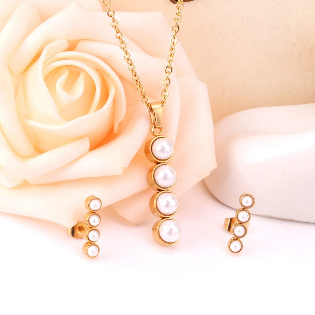 Lana Linear Pearl Drop Set | Buy Set or Individual