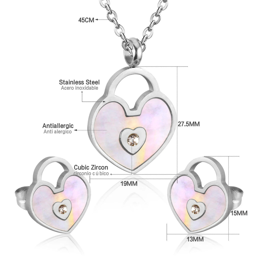 Nala Radiant Pearl Inlay Padlock Set | Buy Set or Individual